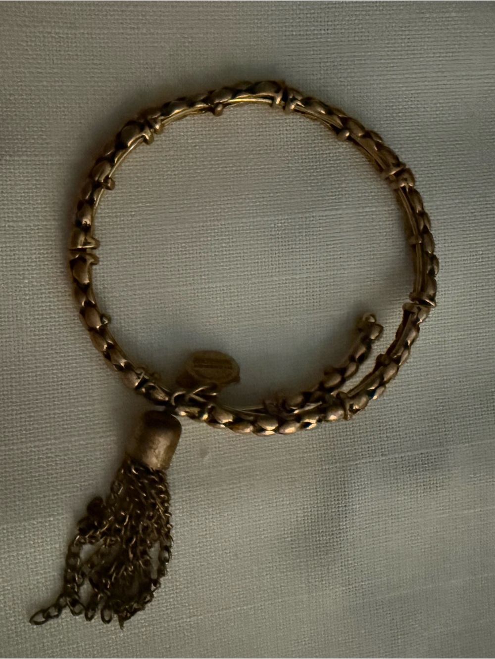 Alex and Ani Gold-Tone Tassel Wrap Bracelet